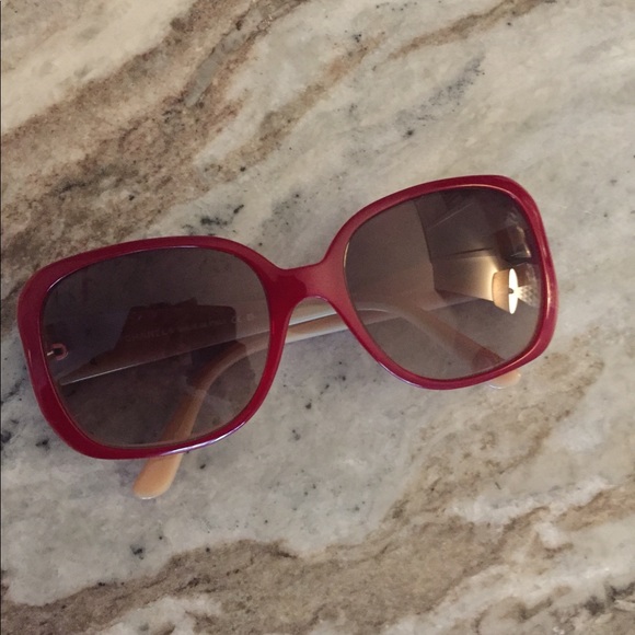 CHANEL Accessories - Red Chanel sunglasses!!!